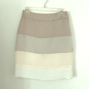 Club Monaco Neutral Ombré Polyester Skirt